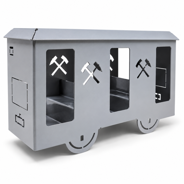 Erzrevier Mannschaftswagen aus Metall | Mannschaftshunt & Mannschaftslore – Grau